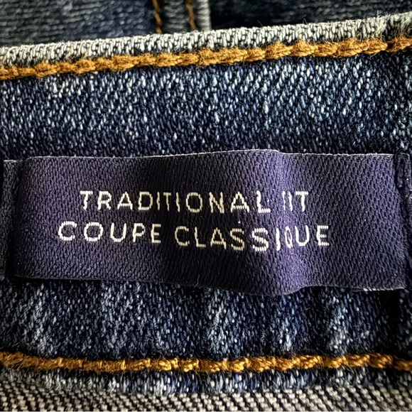 Lands' End Men's 37 Square Rigger Traditional Fit Coupe Classique Blue Jeans - Picture 9 of 11